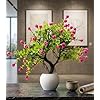 Artificial Pink Flower Plant In White Pot
