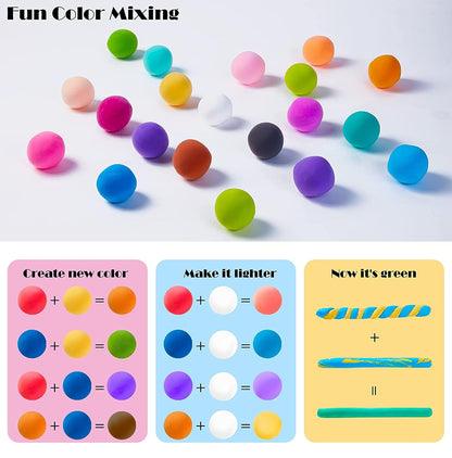 24 Pcs Air Dry Clay for Kids