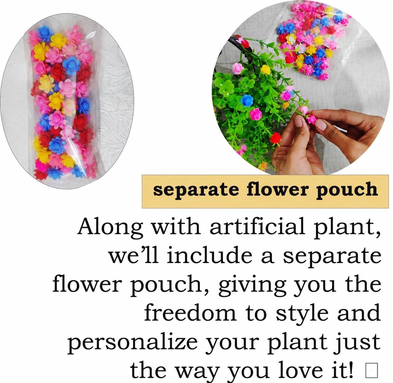 Artificial Pink Flower Plant In White Pot