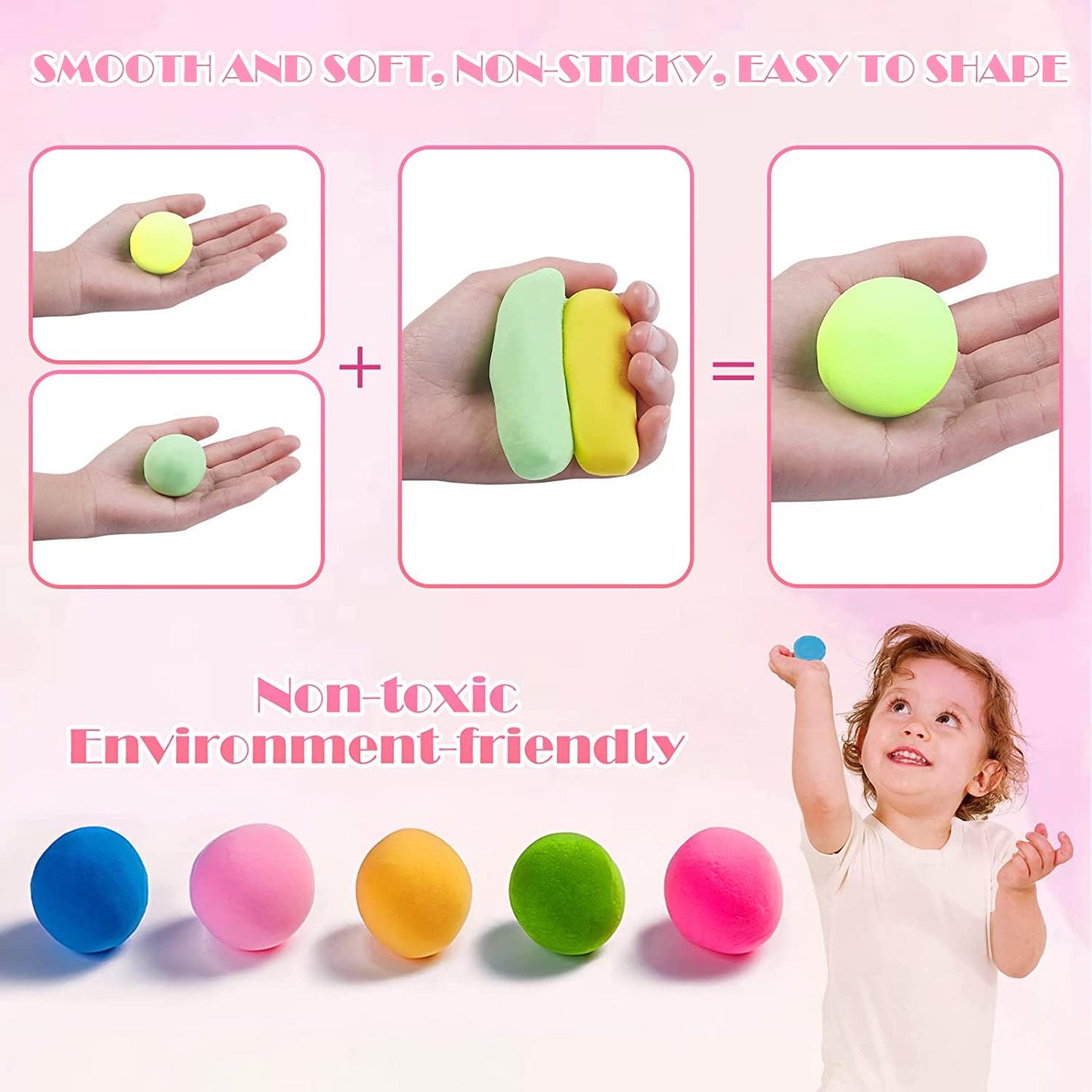 24 Pcs Air Dry Clay for Kids